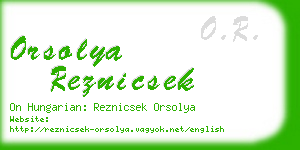 orsolya reznicsek business card